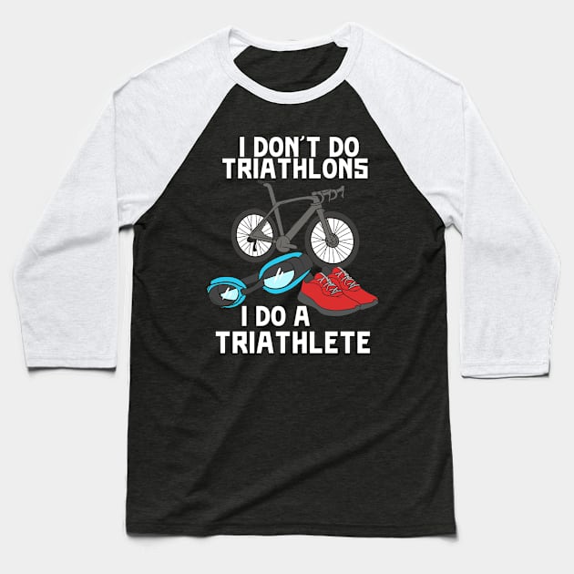 Triathlon Triathlete Baseball T-Shirt by Shiva121